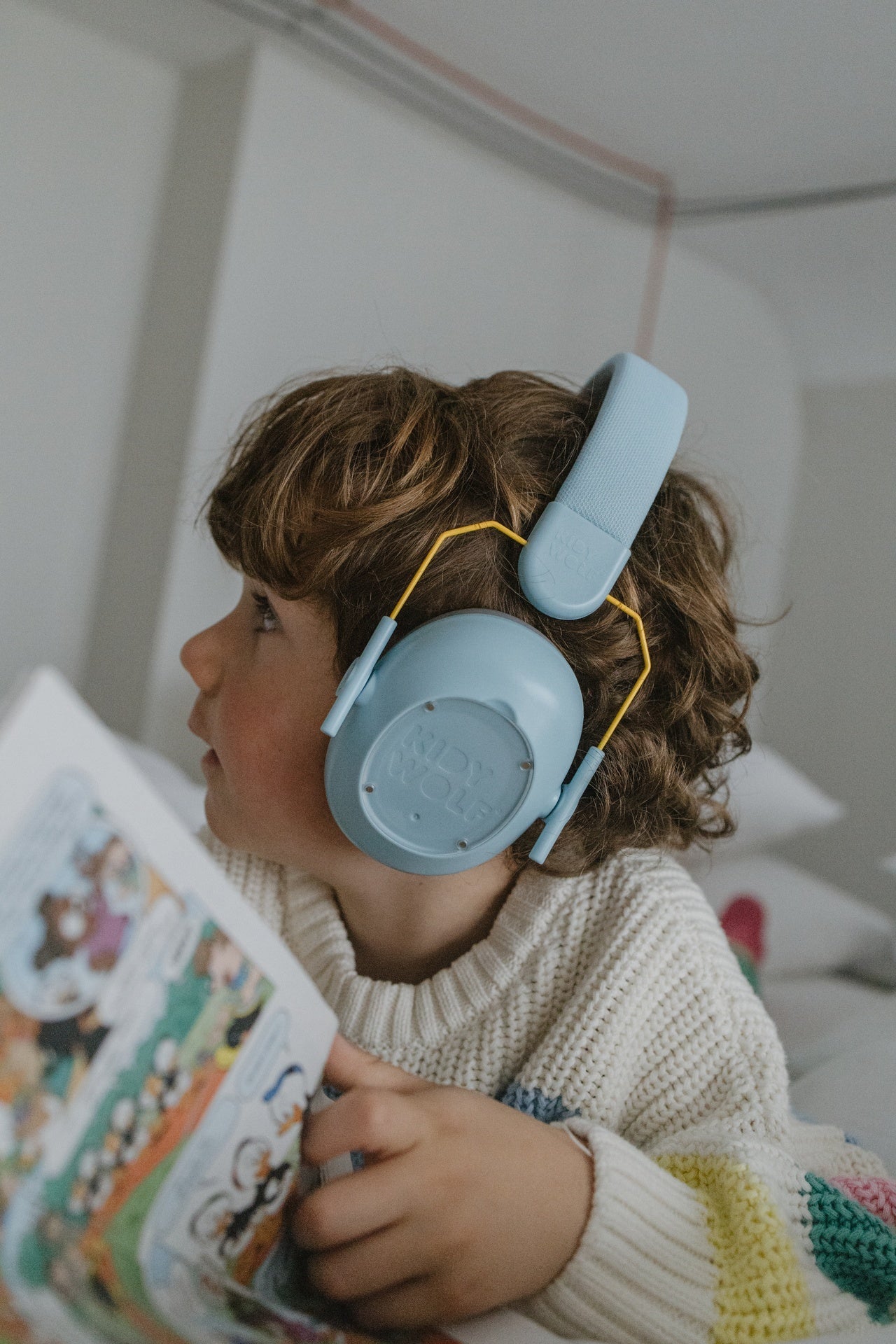 Kidywolf - Kidywolf - Noise cancling Koptelefoon - Kidynoise Blauw 25 dB - Playlaan