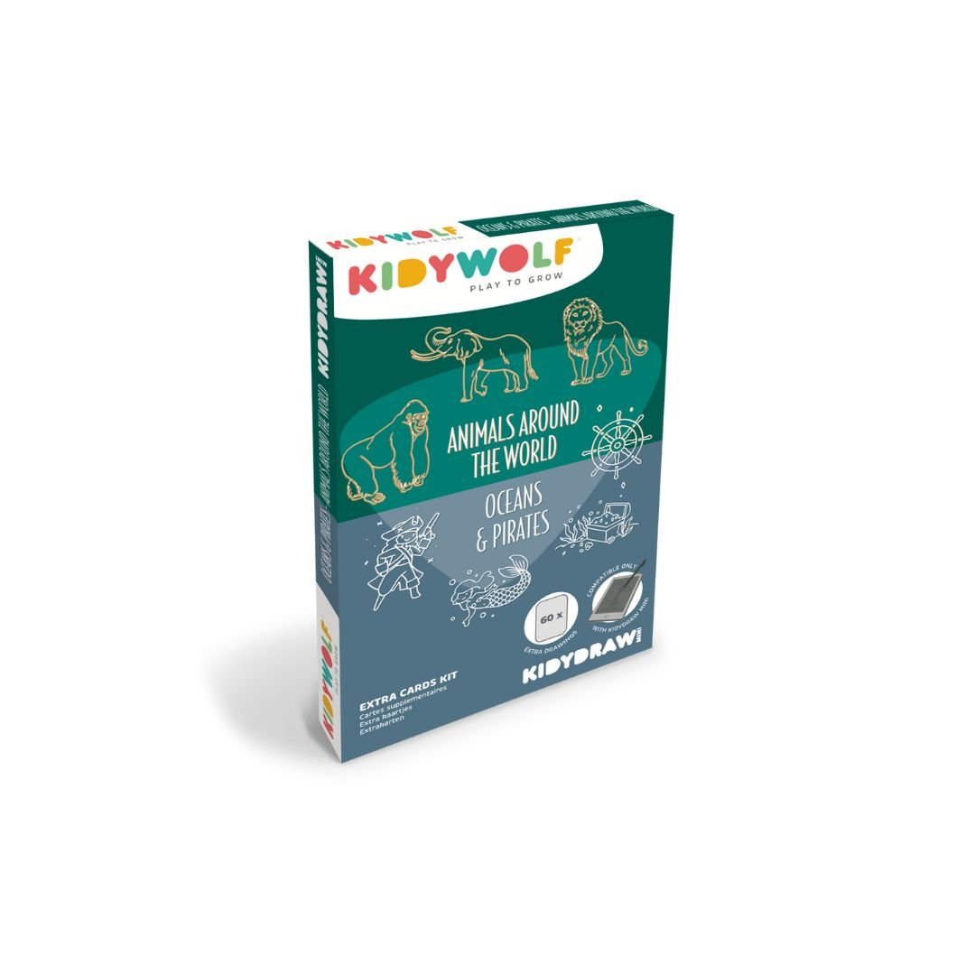 Kidywolf - Kidywolf - Refill navulling voor Kidydraw mini - Dieren over de hele wereld (60 kaarten) - Playlaan