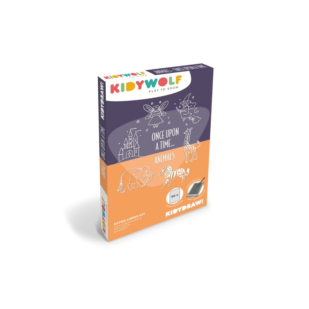 Kidywolf - Kidywolf - Refill navulling voor Kidydraw mini - Er was eens... en dieren (60 kaarten) - Playlaan