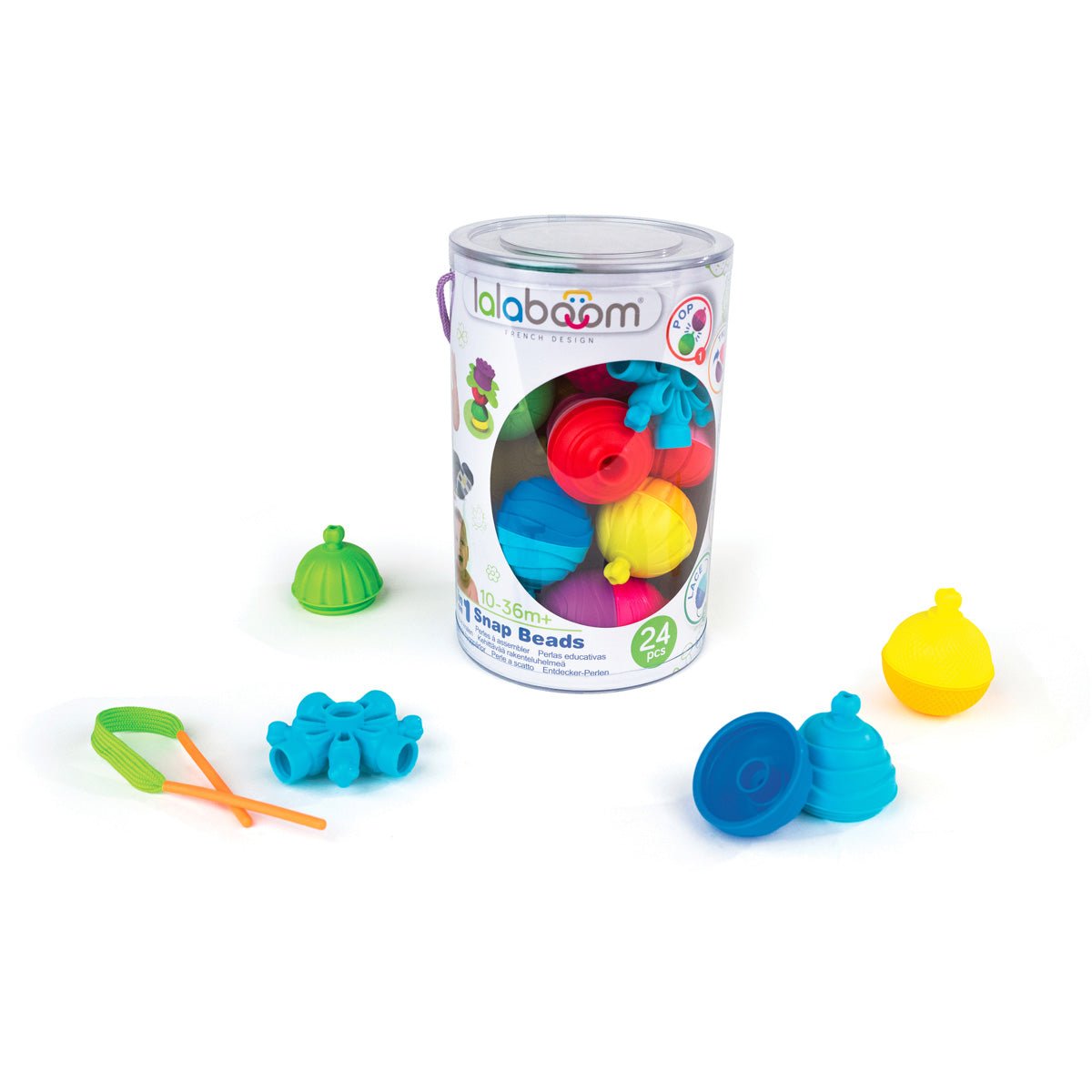 Lalaboom - Lalaboom - Educatieve kralen en accessoires (24 stuks) - Playlaan