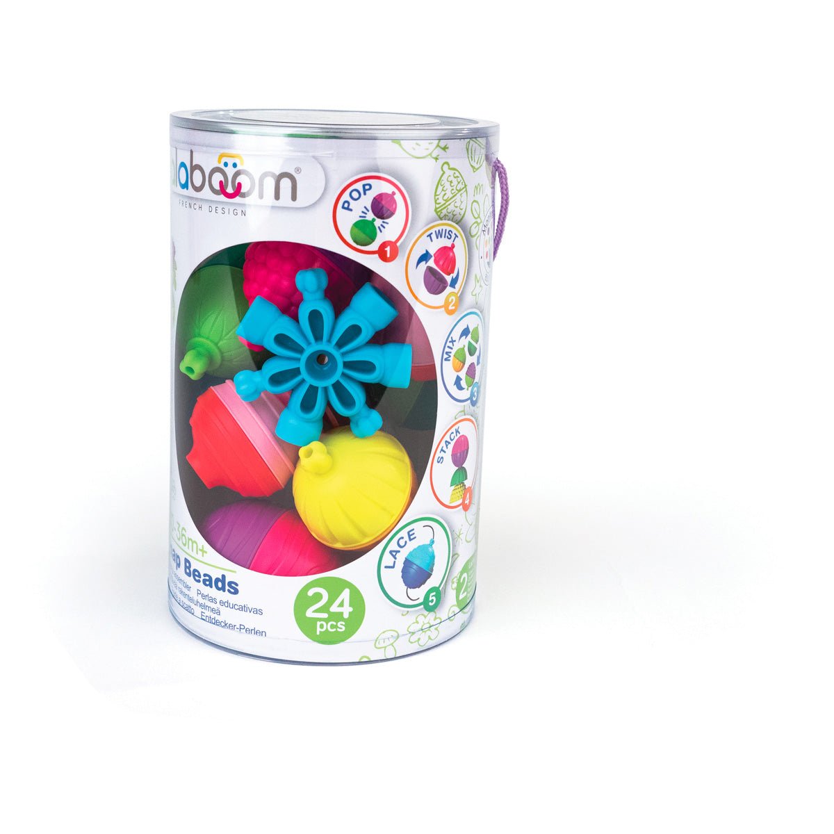 Lalaboom - Lalaboom - Educatieve kralen en accessoires (24 stuks) - Playlaan