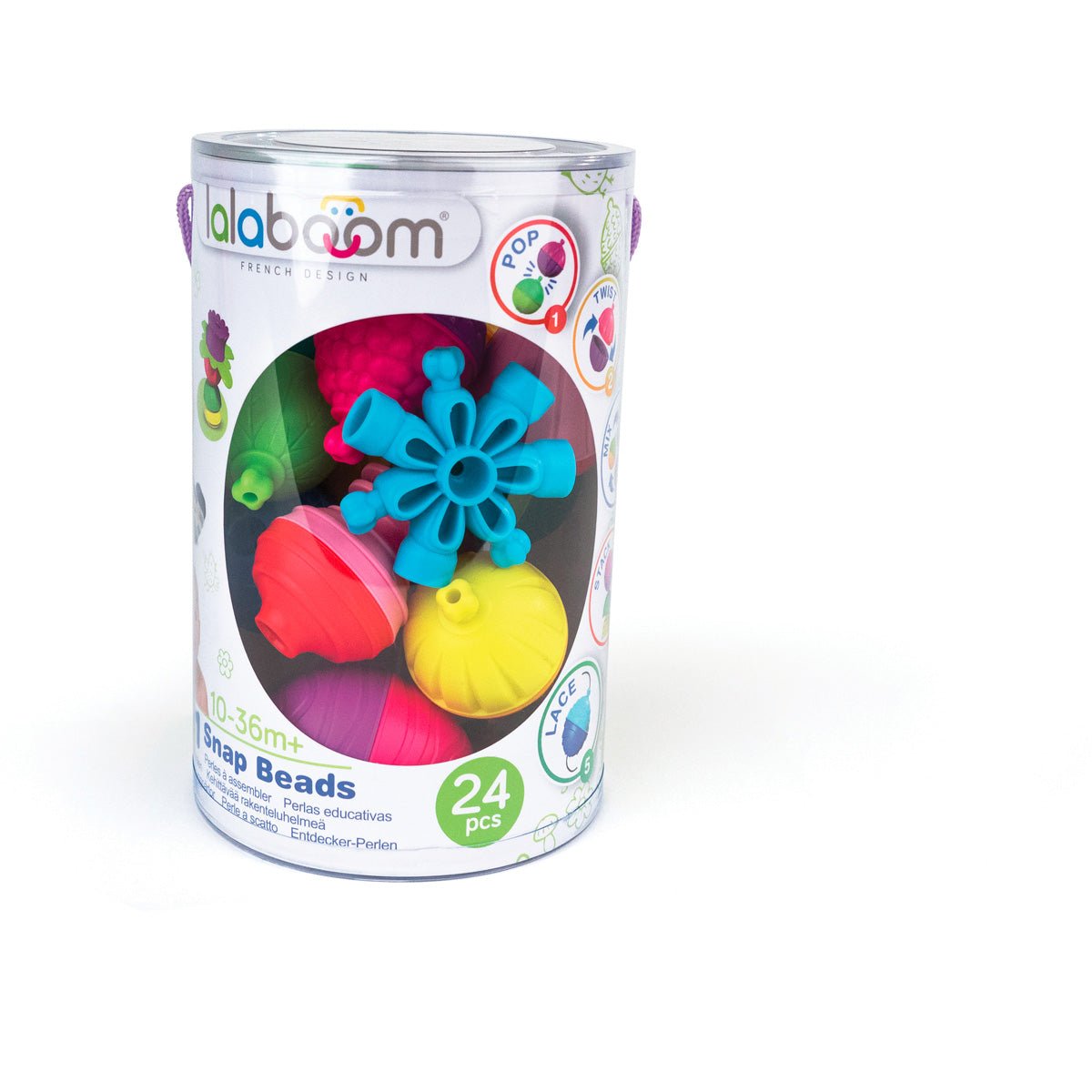 Lalaboom - Lalaboom - Educatieve kralen en accessoires (24 stuks) - Playlaan