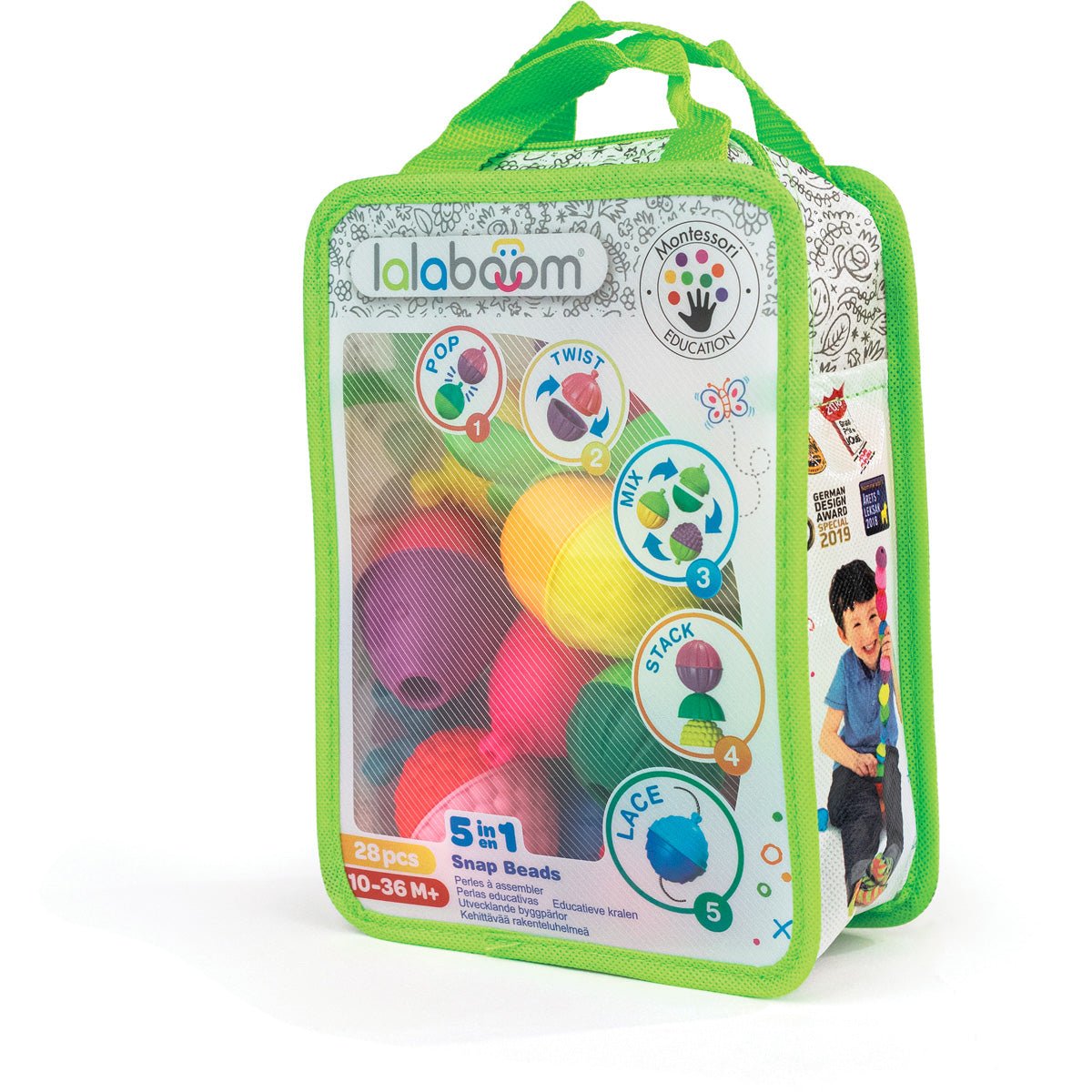 Lalaboom - Lalaboom - Educatieve kralen en accessoires (28st) - Playlaan