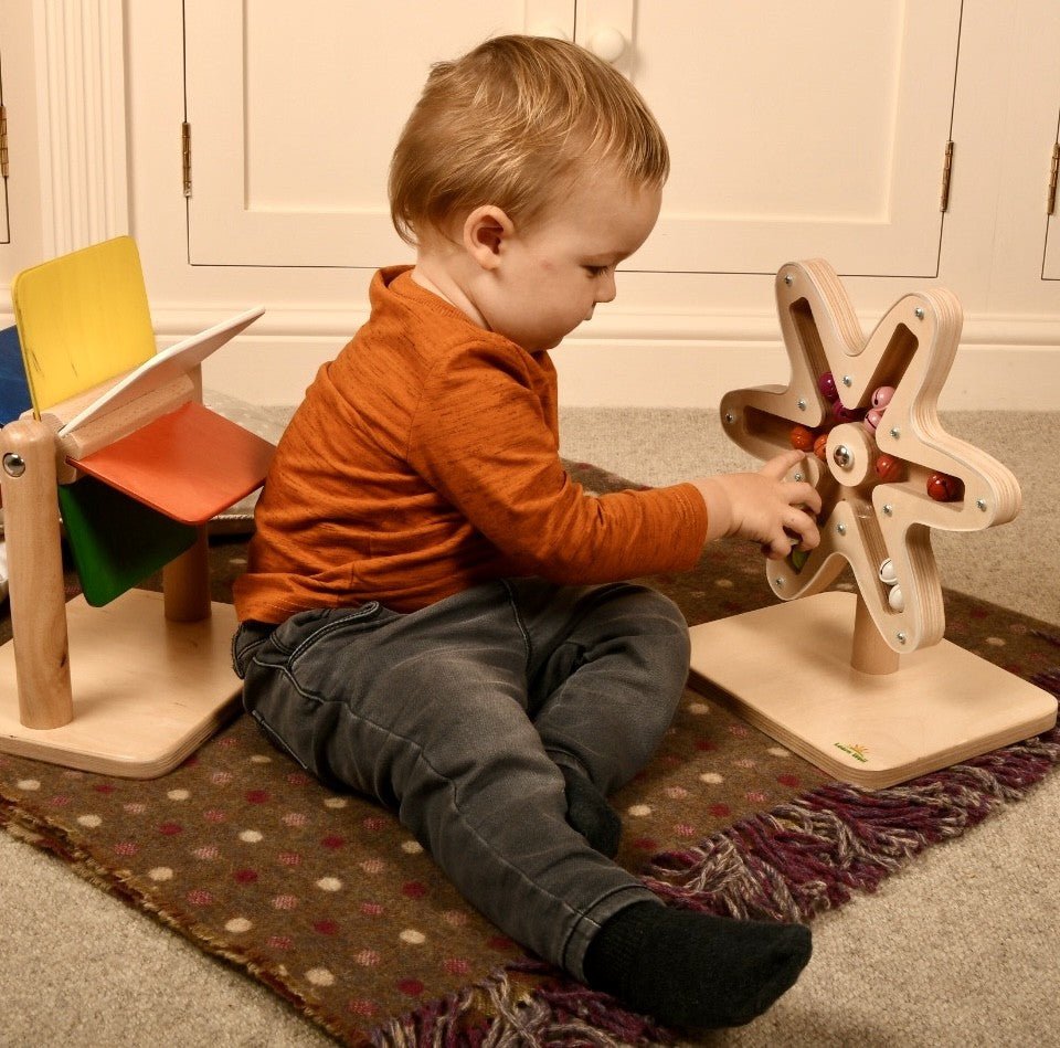 Learn Well - Learn Well - Draaiende Klokjesbloem – Sensorisch Speelgoed van Hout - Playlaan