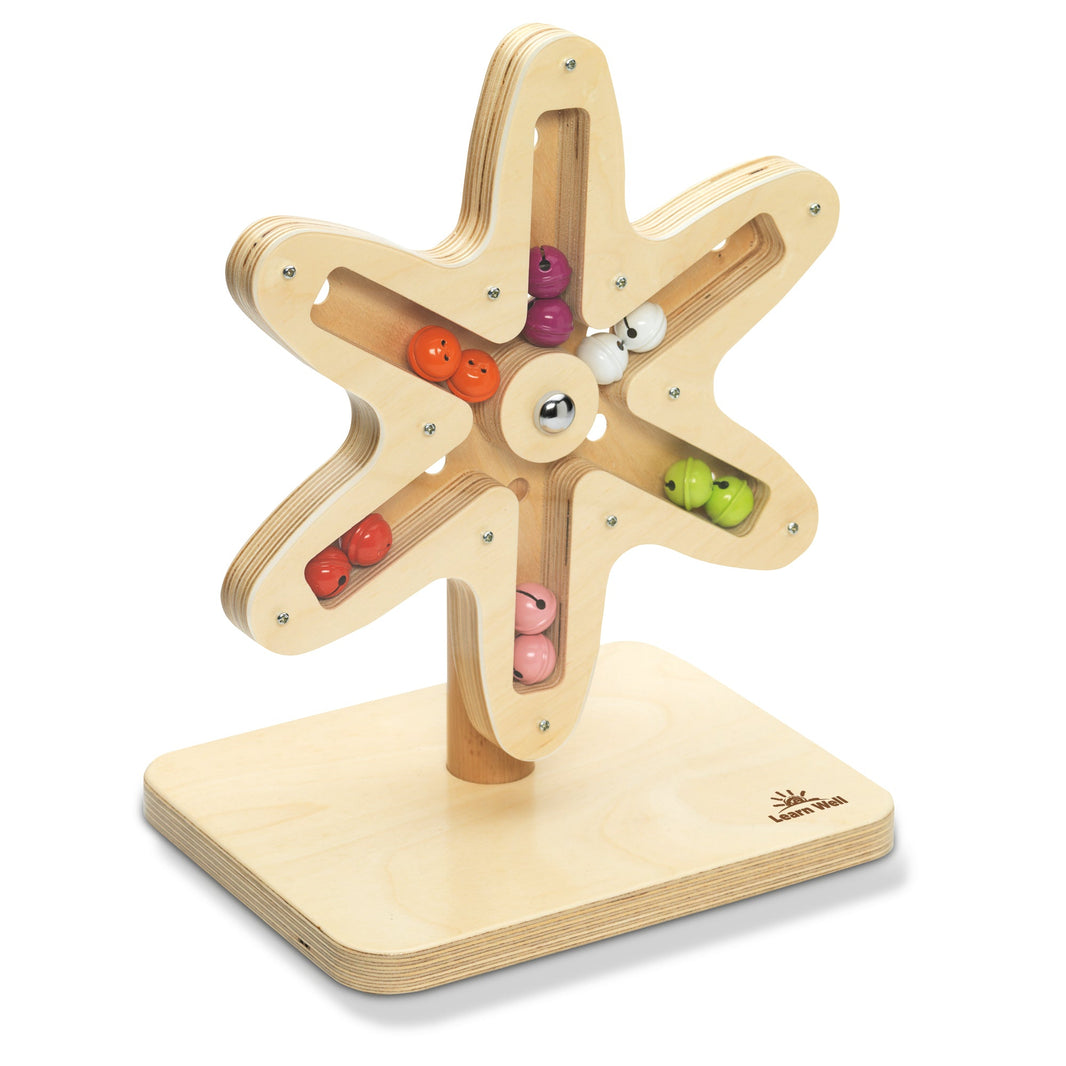 Learn Well - Learn Well - Draaiende Klokjesbloem – Sensorisch Speelgoed van Hout - Playlaan
