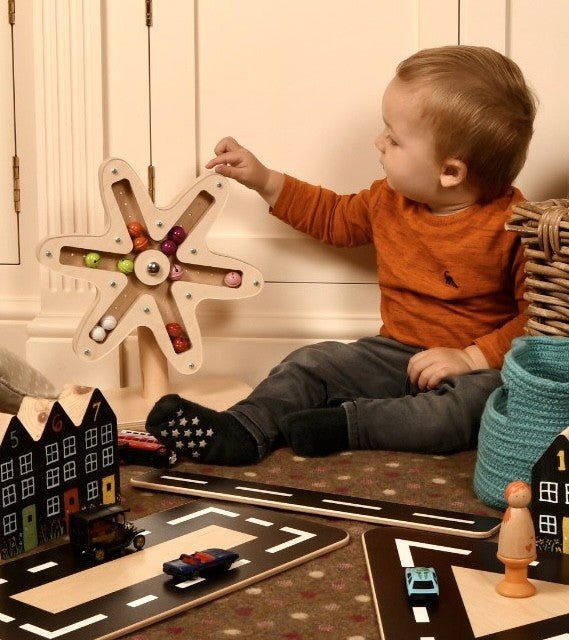 Learn Well - Learn Well - Draaiende Klokjesbloem – Sensorisch Speelgoed van Hout - Playlaan