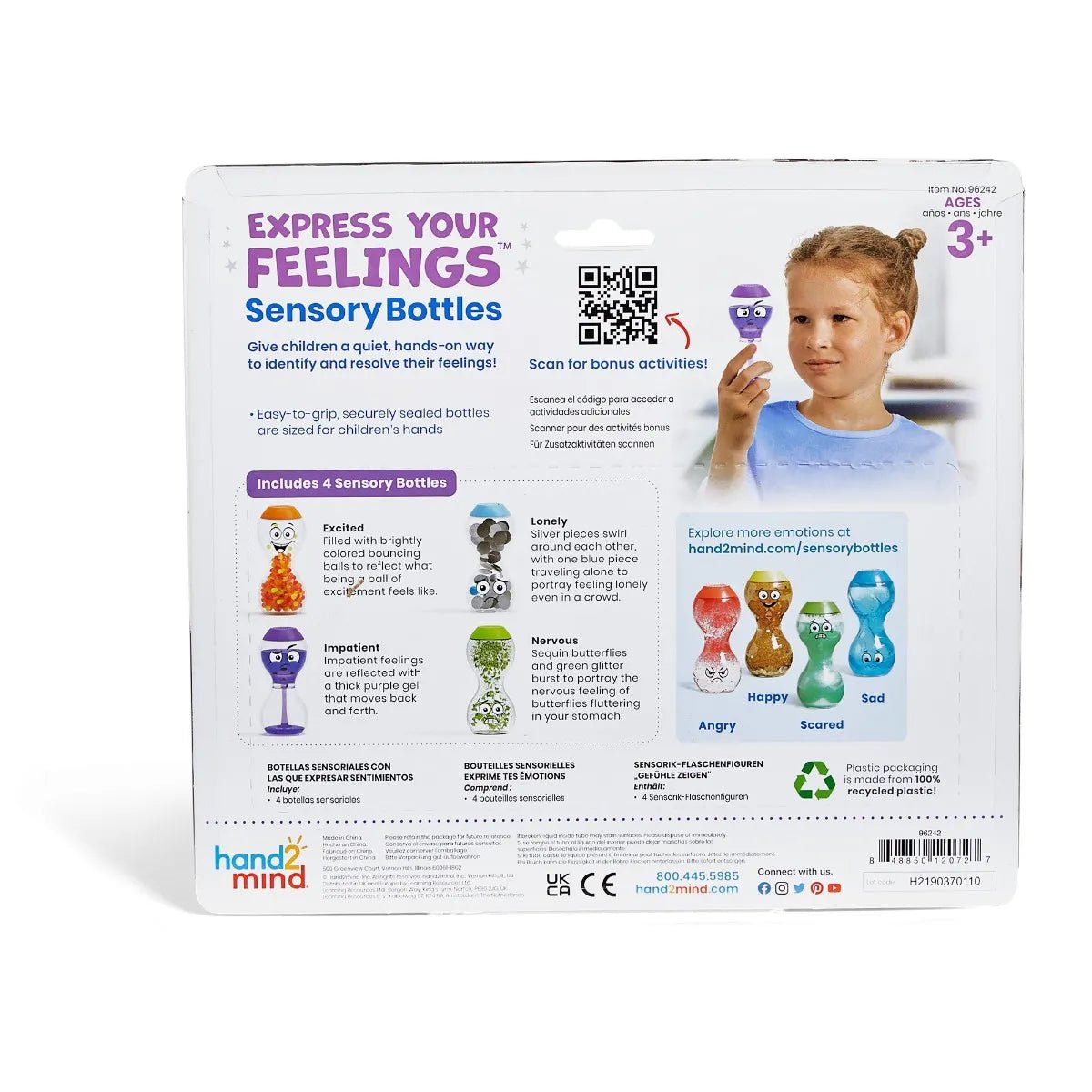 Learning Resources - Express Your Feelings Sensorische Flessen set van 4 - Playlaan