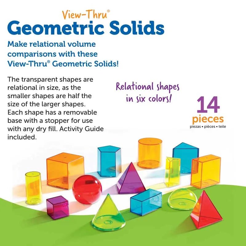 Learning Resources - Learning Resources - Geometrische lichamen transparant set van 14 - Playlaan