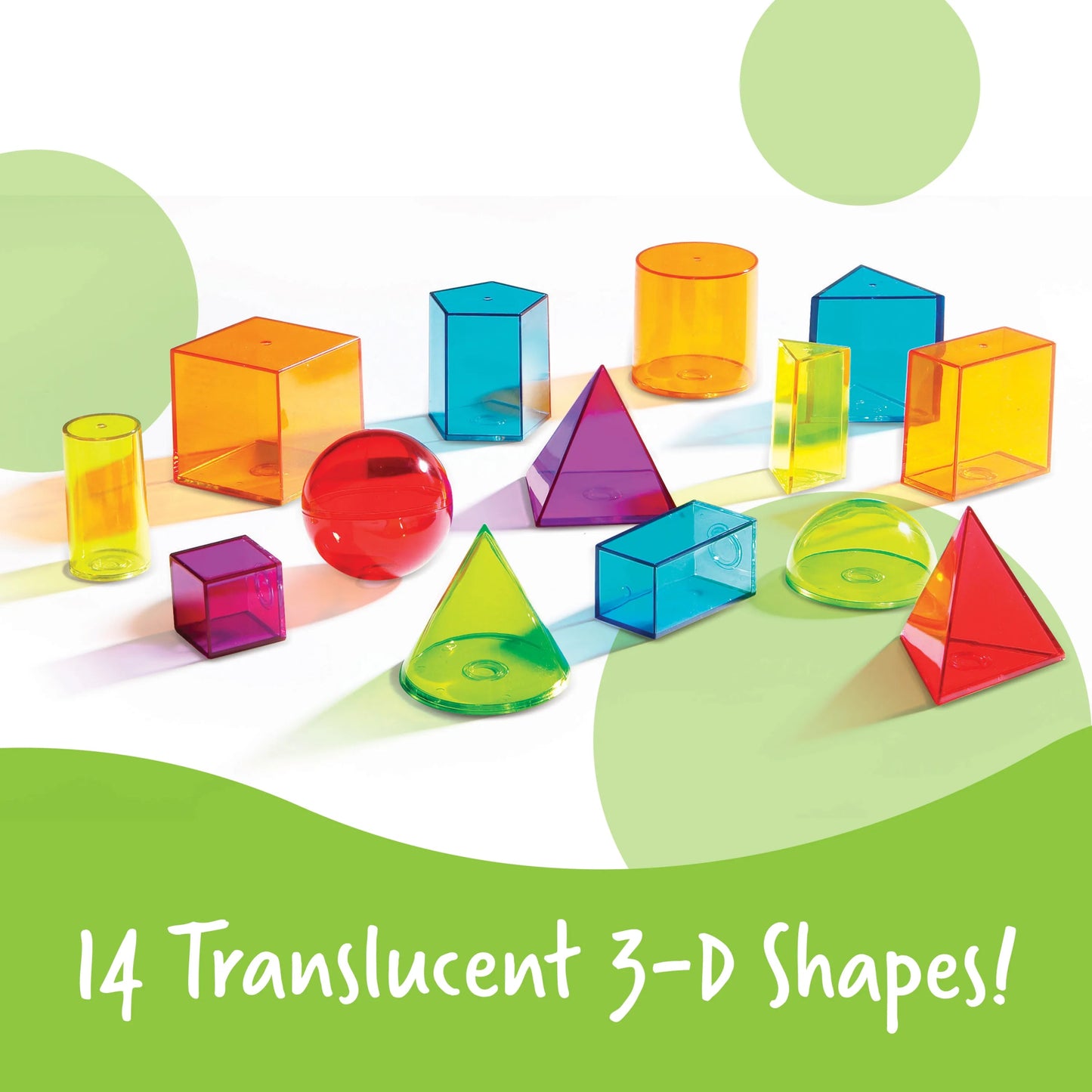 Learning Resources - Learning Resources - Geometrische lichamen transparant set van 14 - Playlaan