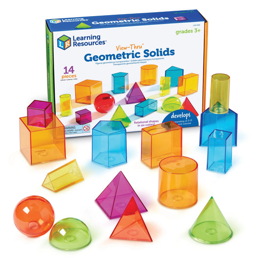 Learning Resources - Learning Resources - Geometrische lichamen transparant set van 14 - Playlaan