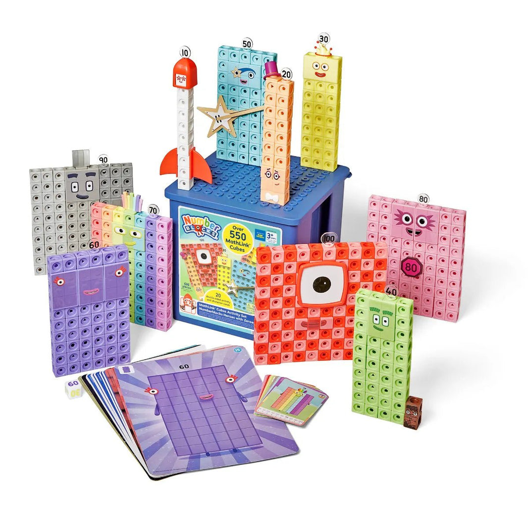 Learning Resources - Learning resources - Numberblocks MathLink Cubes activiteitenset 10 - 100 - Playlaan