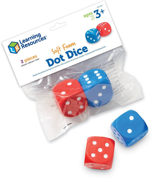 Learning Resources - Learning Resources - Schuim Dot Dobbelstenen 2stuks - Playlaan