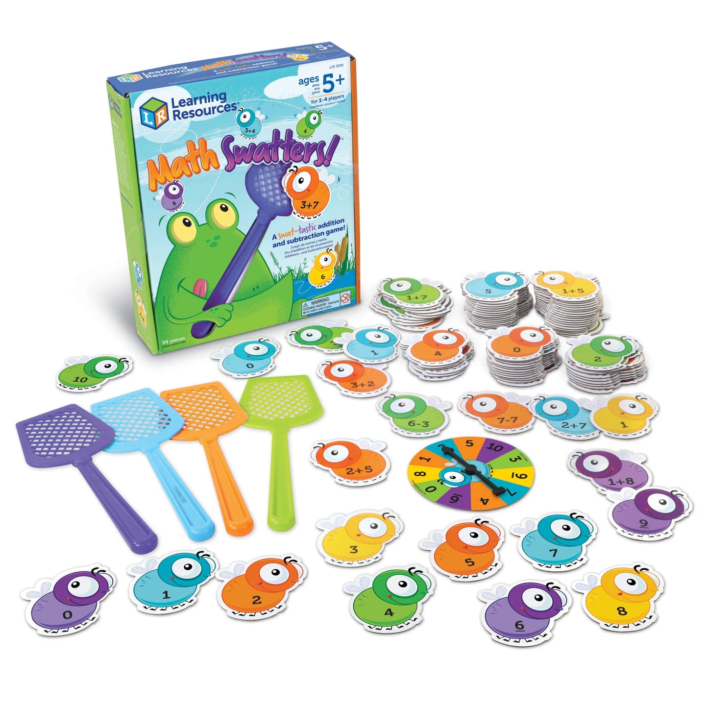 Learning Resources - Math Swatters - Optellen en Aftrekken Spel - Playlaan