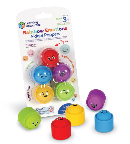 Learning Resources - Regenboog Emotie Fidget - Poppers - Playlaan