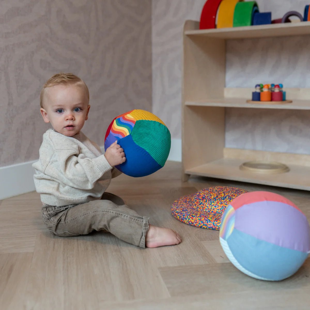 Little Botanic label - Little Botanic label - Sensorische Ballonbal - Pastel - Playlaan