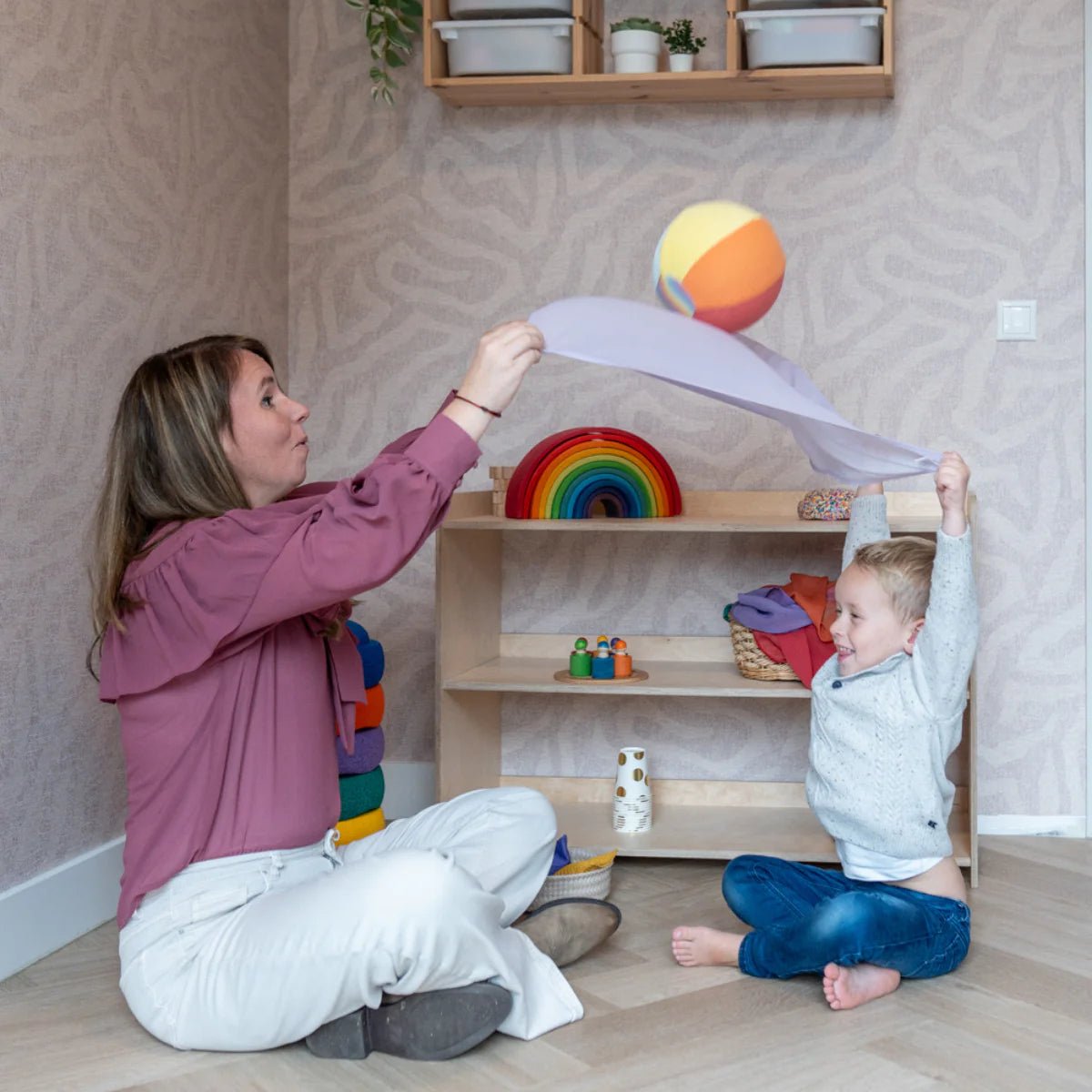 Little Botanic label - Little Botanic label - Sensorische Ballonbal - Regenboog - Playlaan