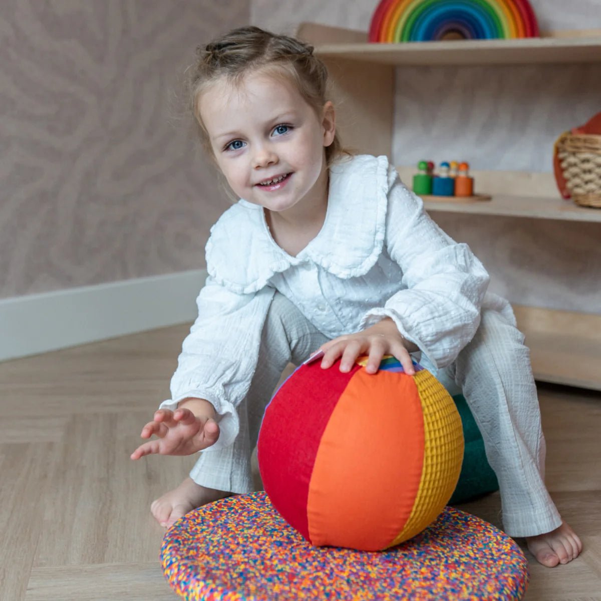 Little Botanic label - Little Botanic label - Sensorische Ballonbal - Regenboog - Playlaan