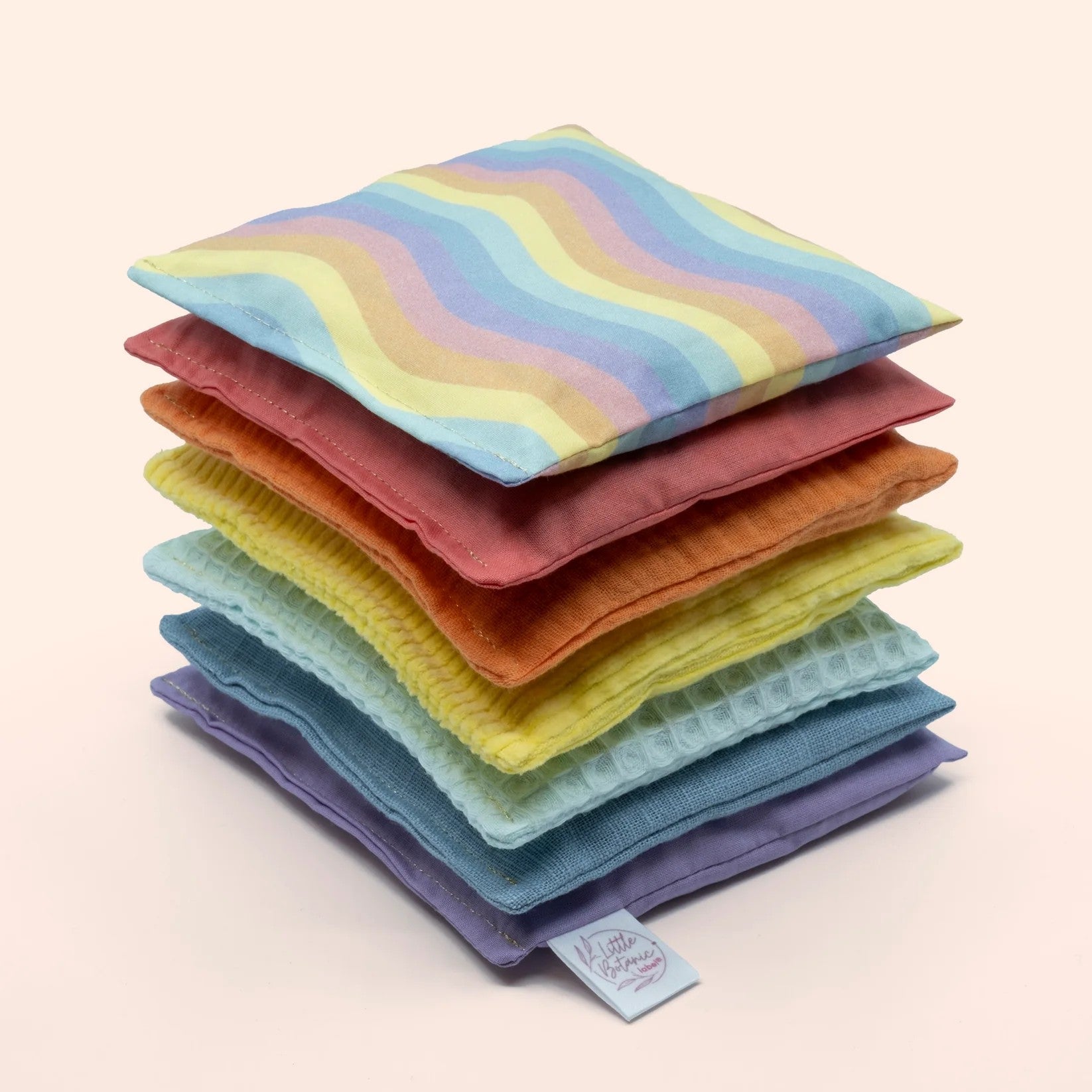 Little Botanic label - Little Botanic label - Sensorische pittenzakjes Pastel + Waves 7st - Playlaan