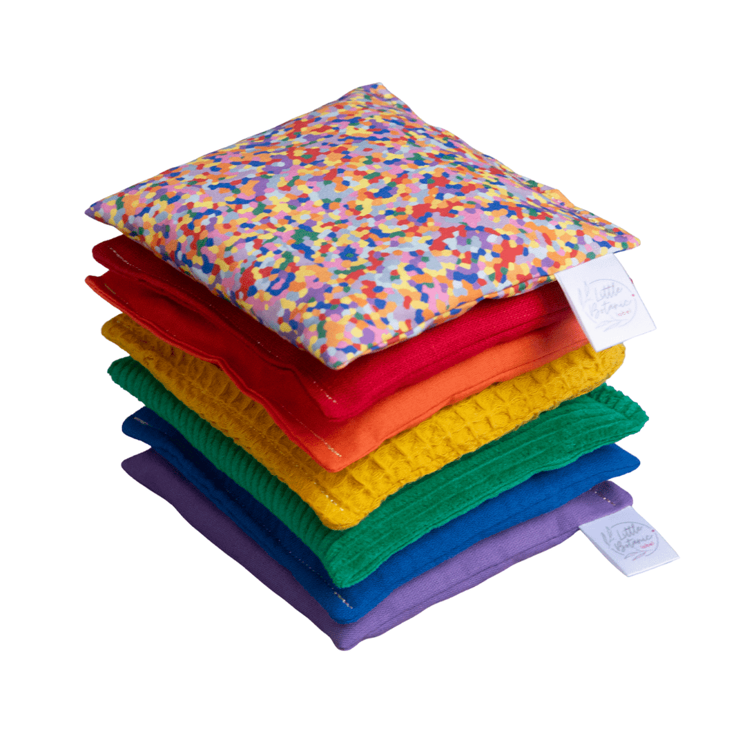 Little Botanic label - Little Botanic label - Sensorische Pittenzakjes - Regenboog + super confetti - Playlaan