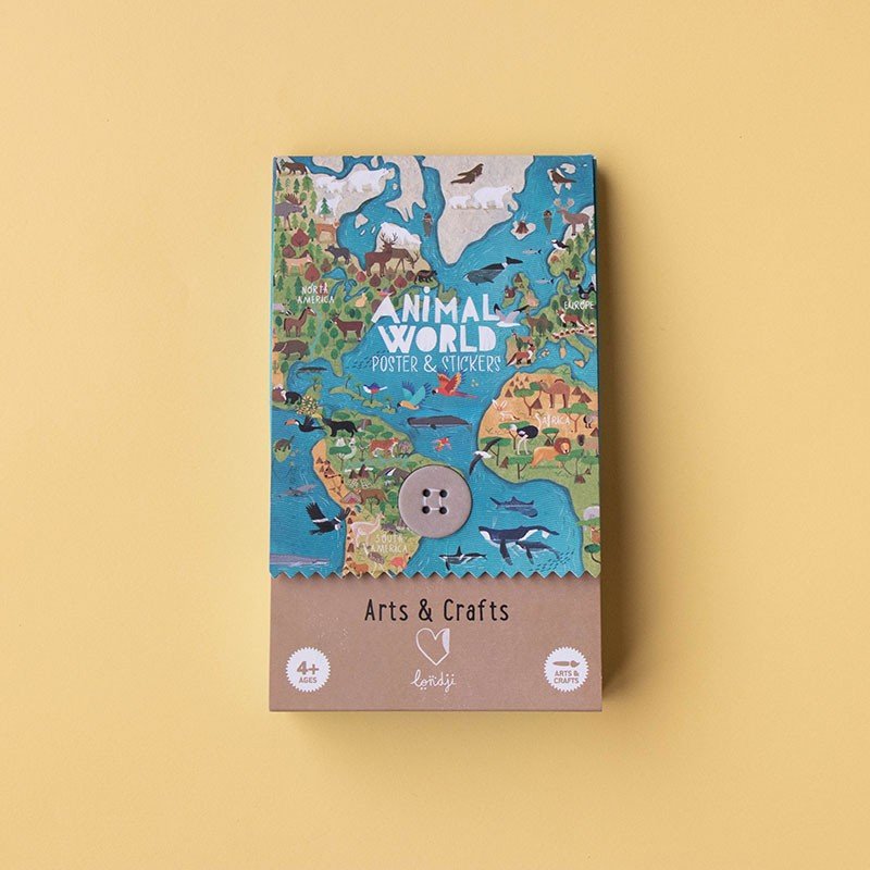 Londji - Londji - Activity - ANIMAL WORLD Poster&Stickers - Playlaan