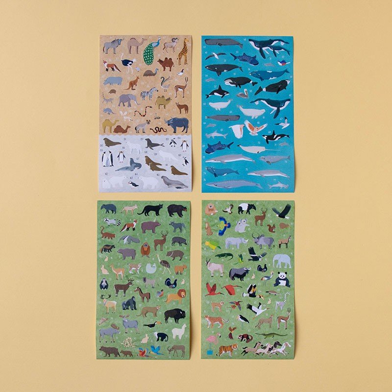 Londji - Londji - Activity - ANIMAL WORLD Poster&Stickers - Playlaan