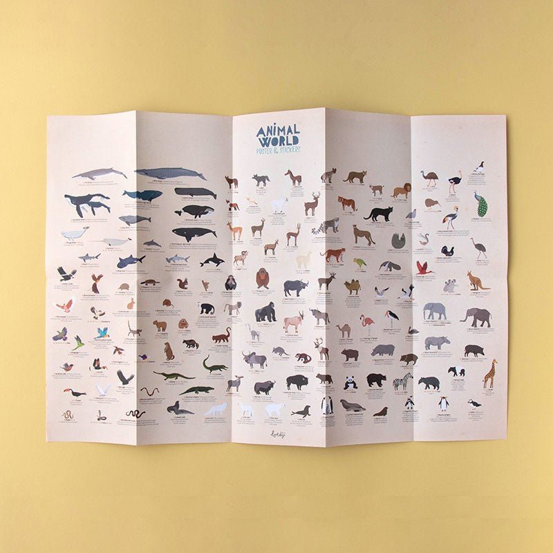 Londji - Londji - Activity - ANIMAL WORLD Poster&Stickers - Playlaan