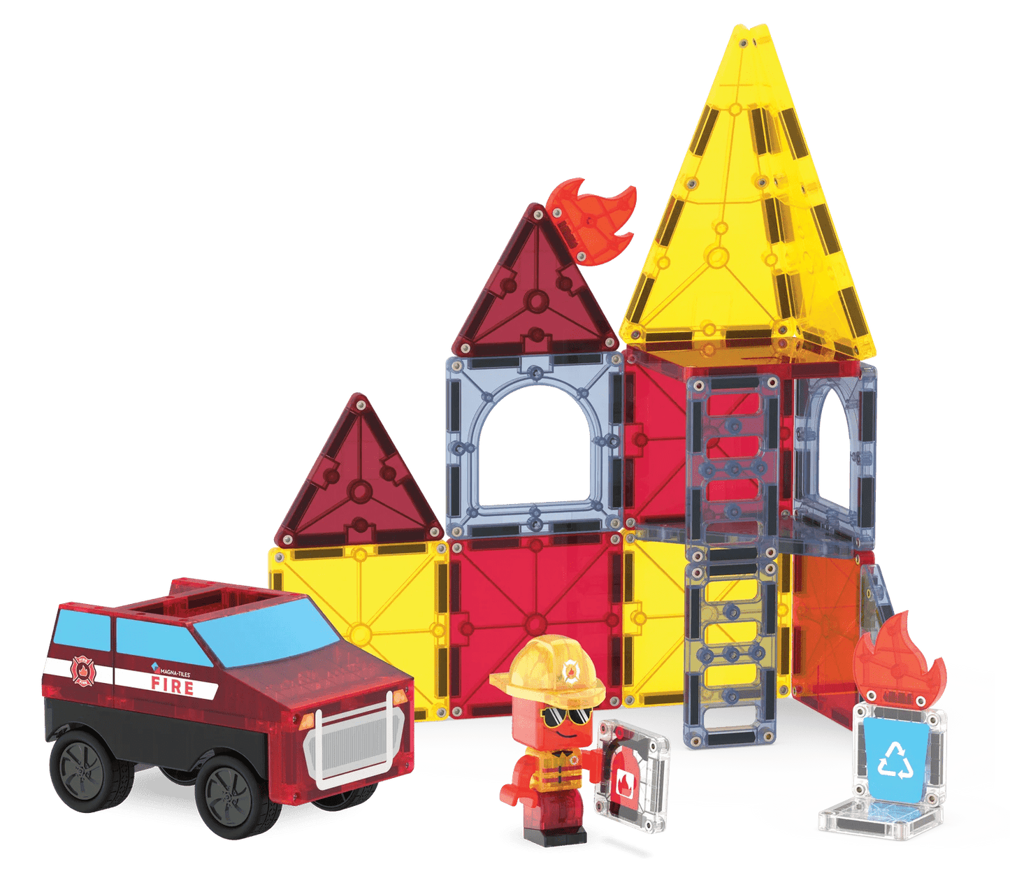 Magna - Tiles - Magna - Tiles Fire Rescue 27 - delig Set - Playlaan