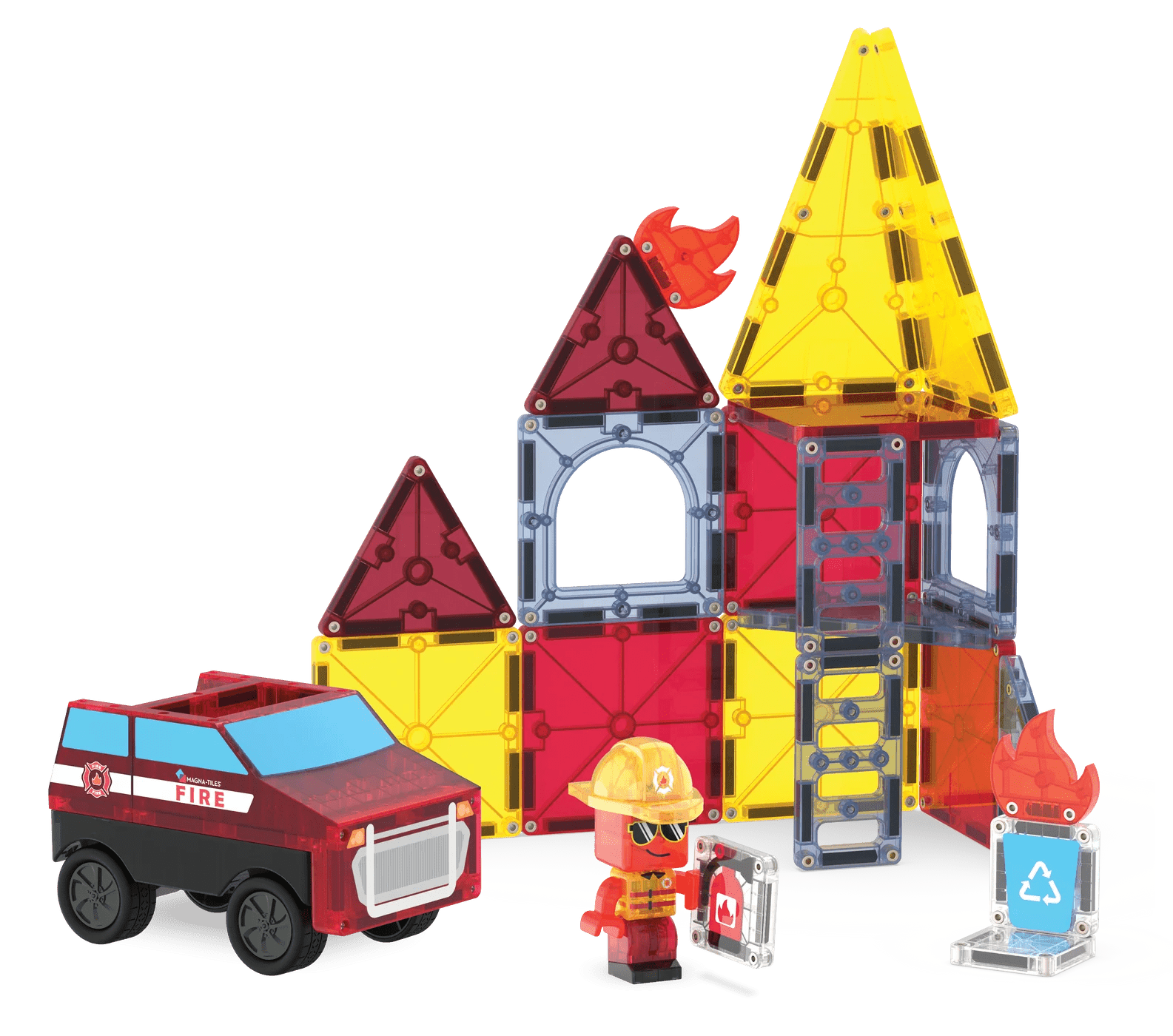 Magna - Tiles - Magna - Tiles Fire Rescue 27 - delig Set - Playlaan