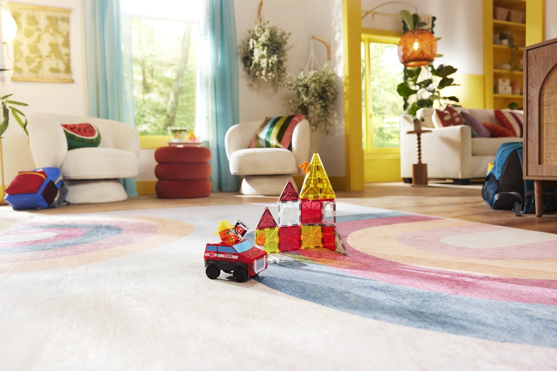 Magna - Tiles - Magna - Tiles Fire Rescue 27 - delig Set - Playlaan