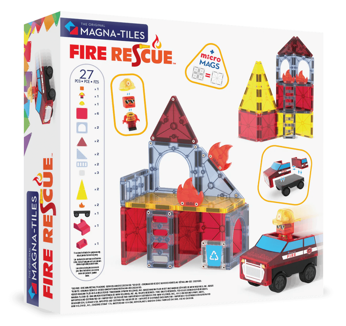 Magna - Tiles - Magna - Tiles Fire Rescue 27 - delig Set - Playlaan