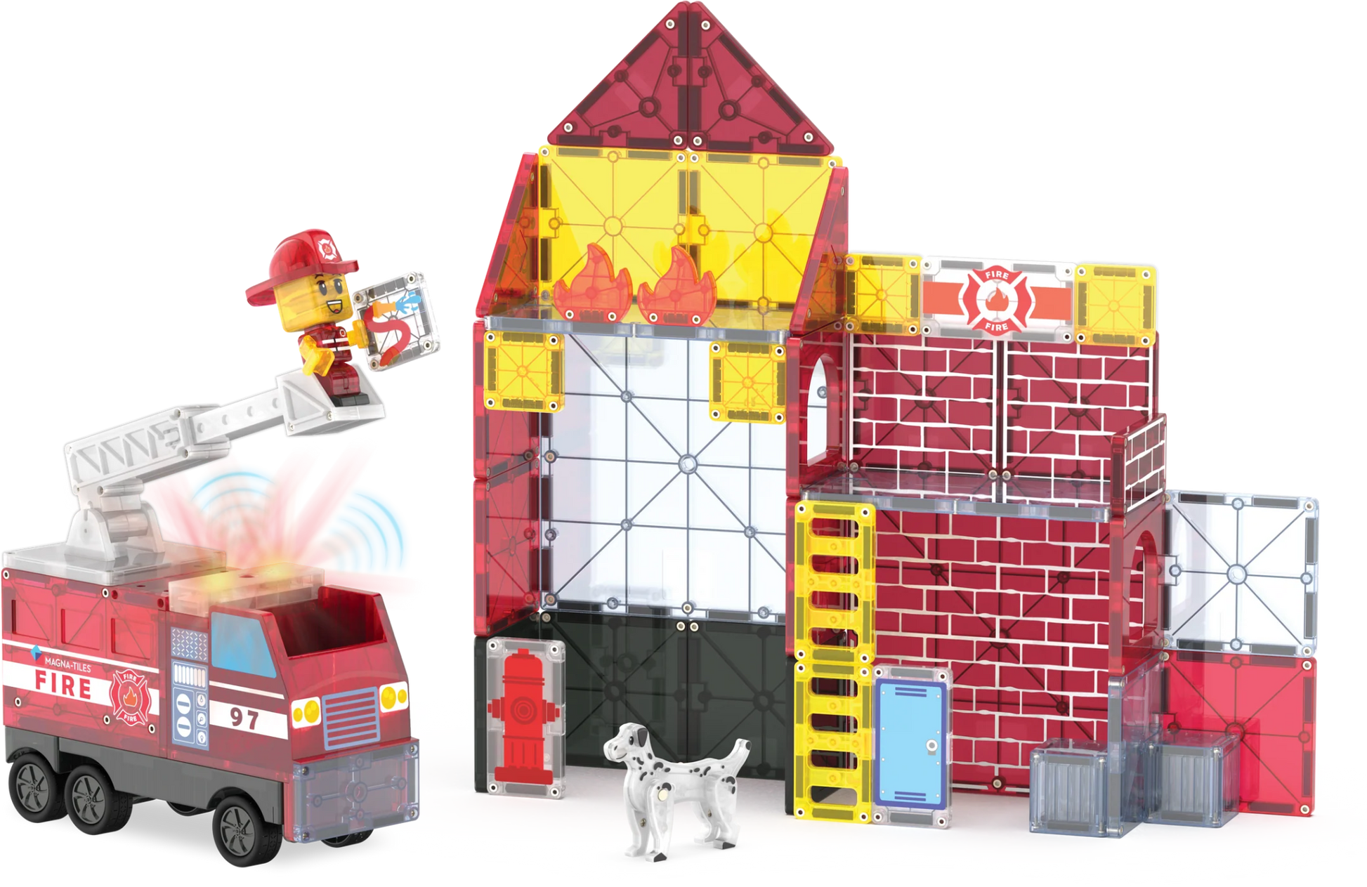 Magna - Tiles - Magna - Tiles - Fire Station 50 - delig set - Playlaan
