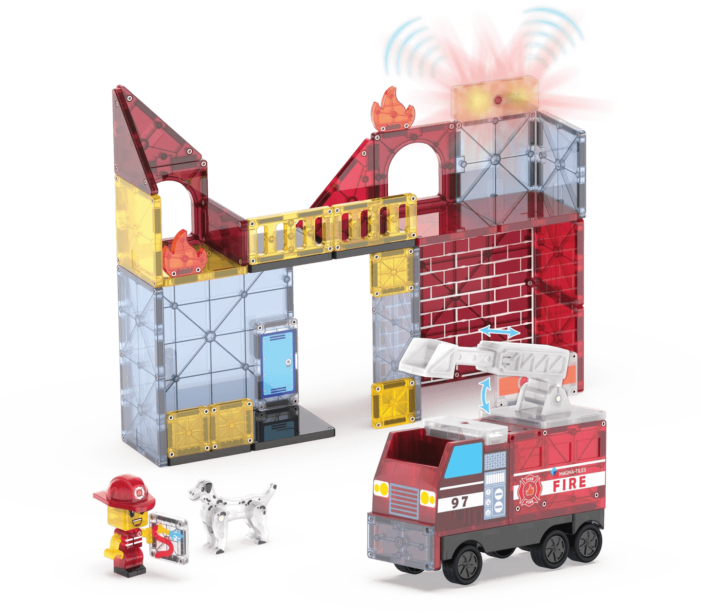 Magna - Tiles - Magna - Tiles - Fire Station 50 - delig set - Playlaan