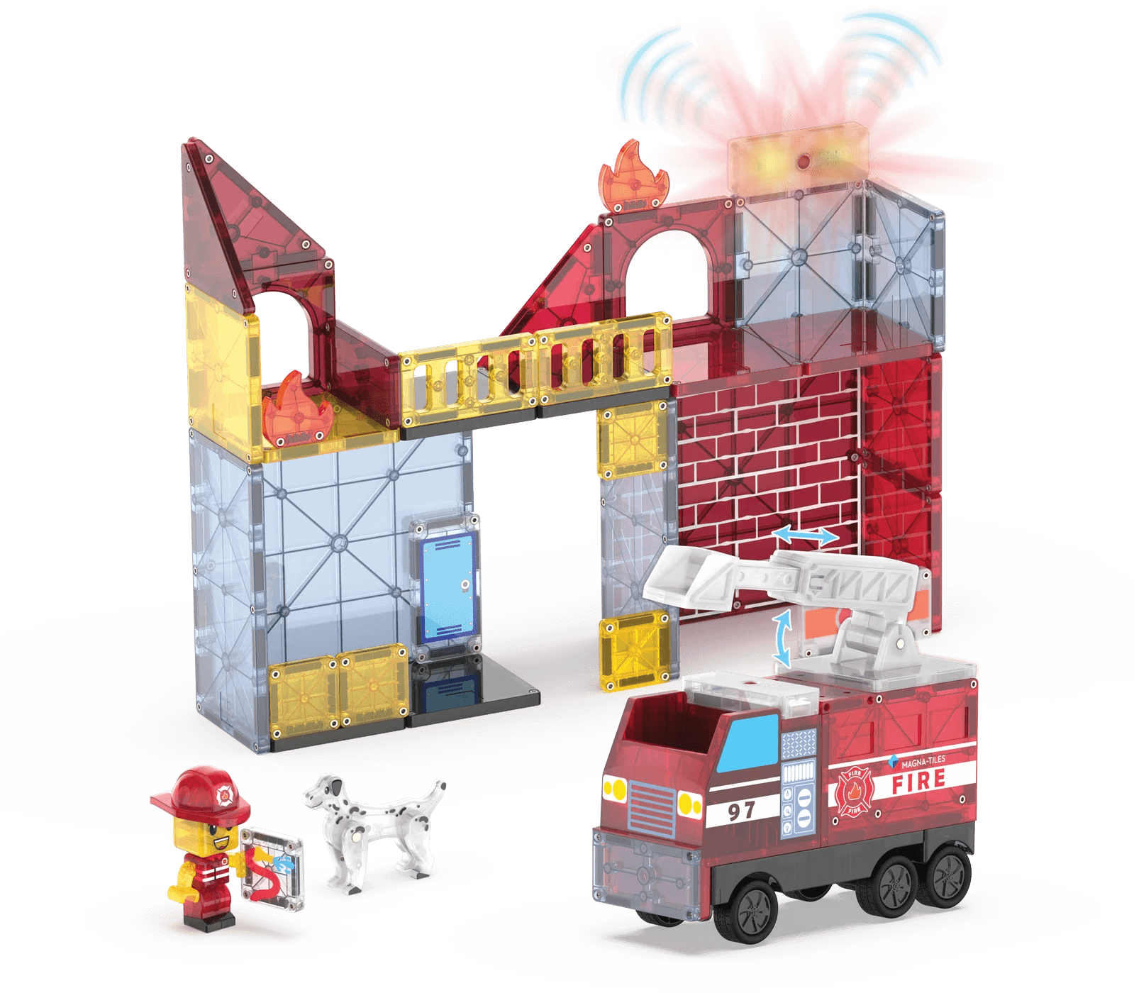 Magna - Tiles - Magna - Tiles - Fire Station 50 - delig set - Playlaan