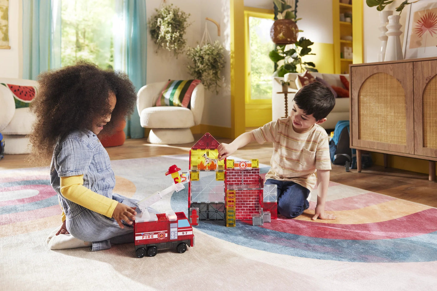 Magna - Tiles - Magna - Tiles - Fire Station 50 - delig set - Playlaan
