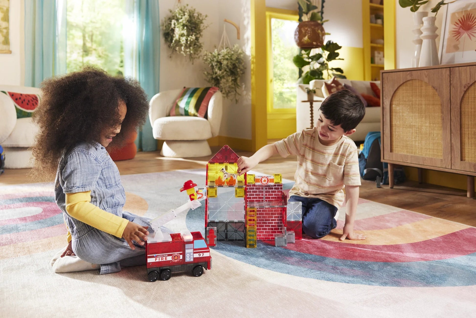 Magna - Tiles - Magna - Tiles - Fire Station 50 - delig set - Playlaan