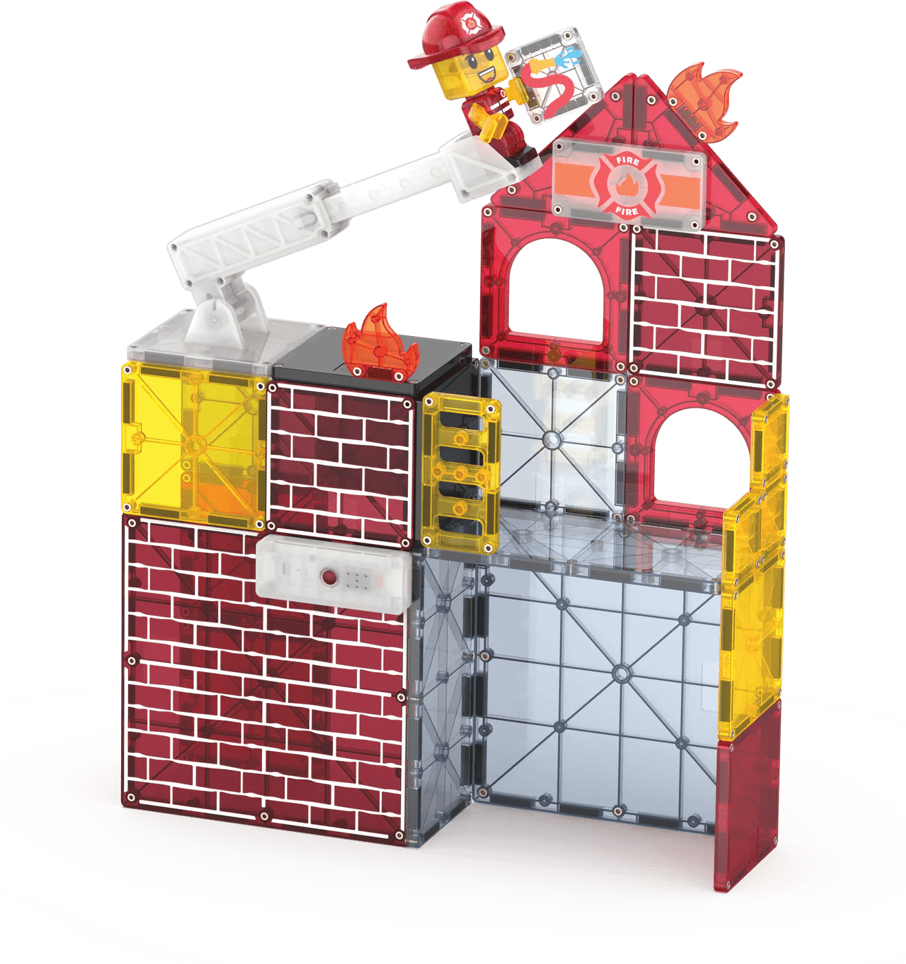 Magna - Tiles - Magna - Tiles - Fire Station 50 - delig set - Playlaan