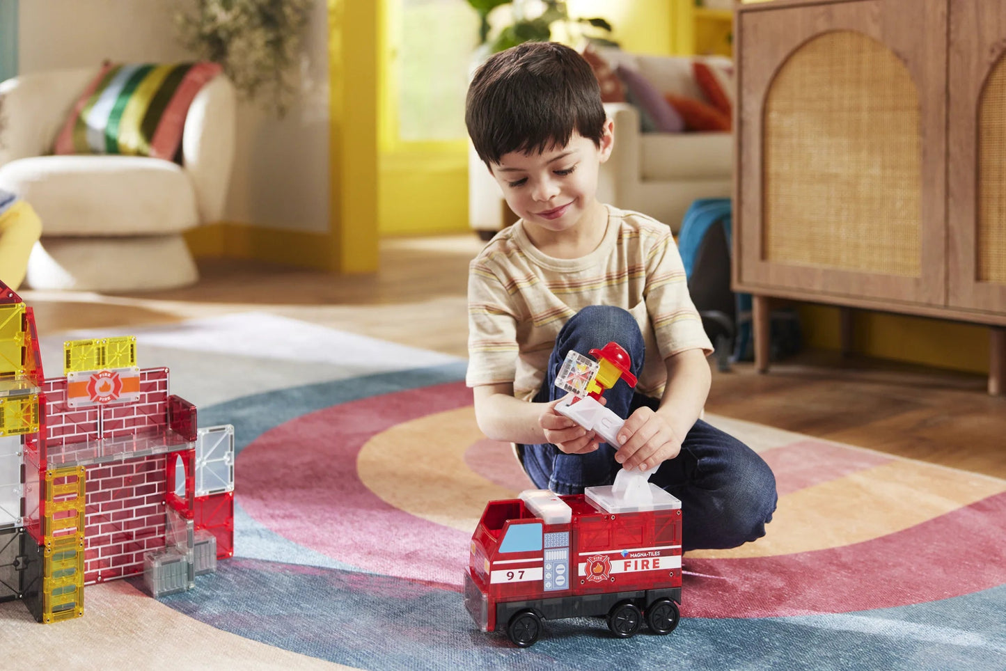 Magna - Tiles - Magna - Tiles - Fire Station 50 - delig set - Playlaan