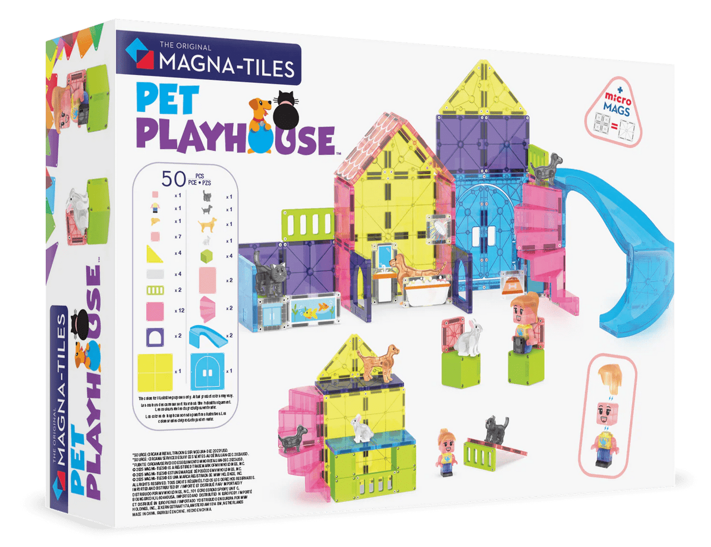 Magna - Tiles - Magna - Tiles Huisdier Speelhuis 50 - delige Set - Playlaan