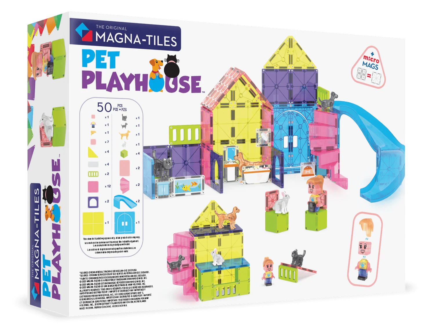 Magna - Tiles - Magna - Tiles Huisdier Speelhuis 50 - delige Set - Playlaan