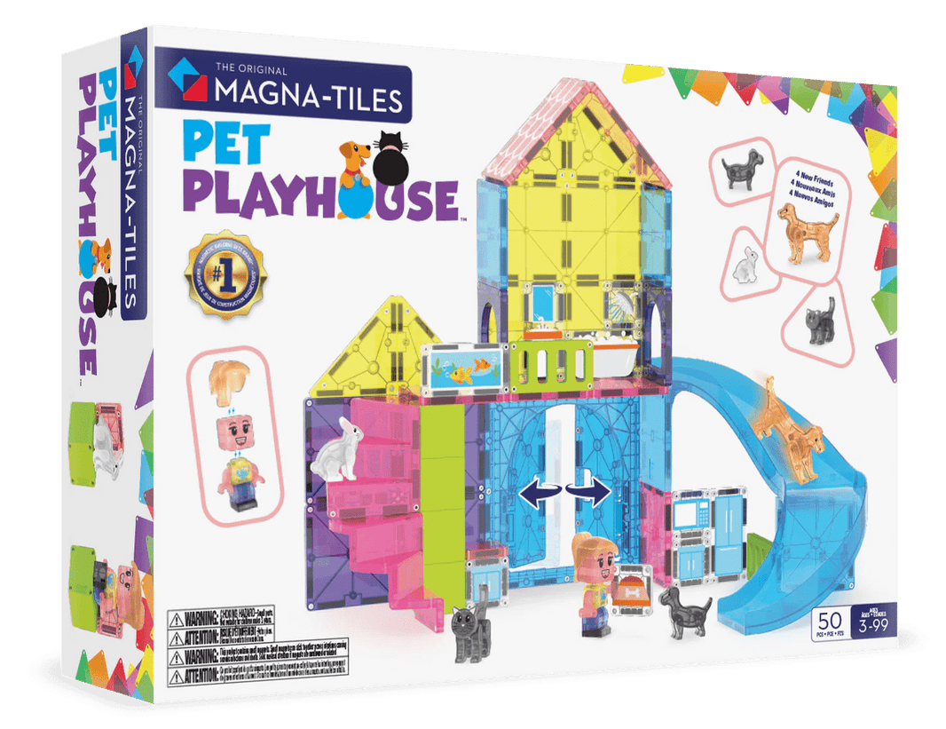 Magna - Tiles - Magna - Tiles Huisdier Speelhuis 50 - delige Set - Playlaan