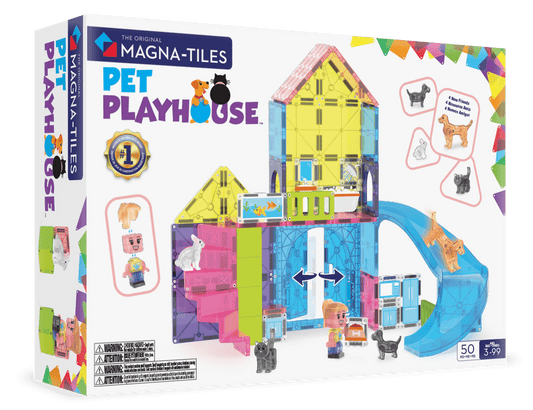Magna - Tiles - Magna - Tiles Huisdier Speelhuis 50 - delige Set - Playlaan