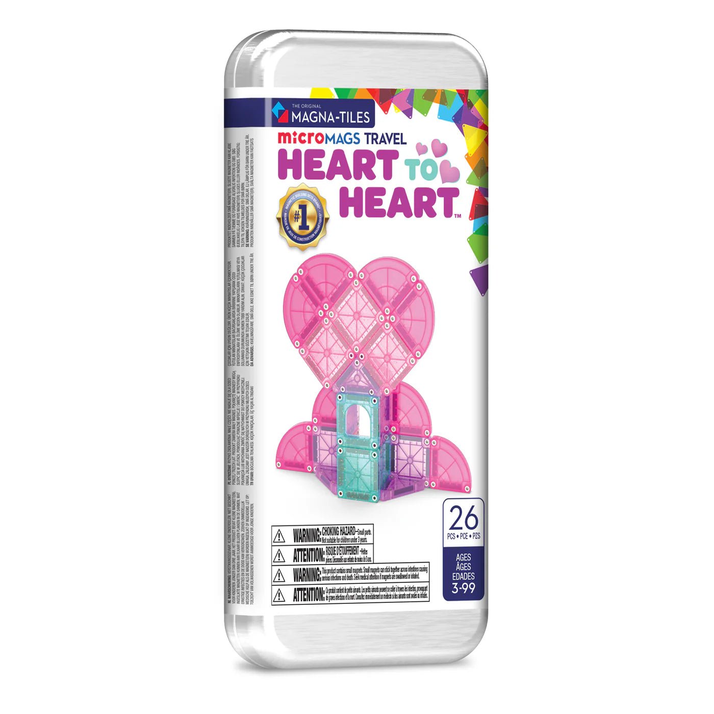 Magna - Tiles - Magna - Tiles Micromags Heart reisset (24 - delig) - Playlaan