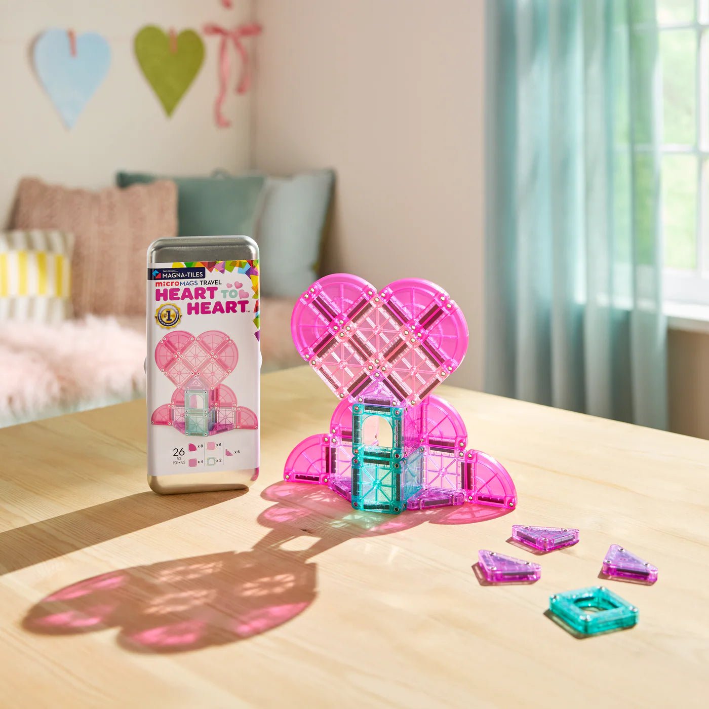 Magna - Tiles - Magna - Tiles Micromags Heart reisset (24 - delig) - Playlaan