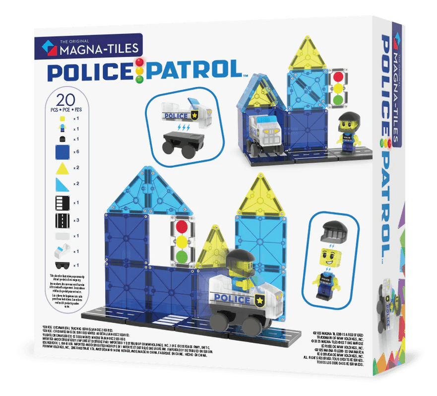 Magna - Tiles - Magna - Tiles Police Station 20 - delige Set - Playlaan