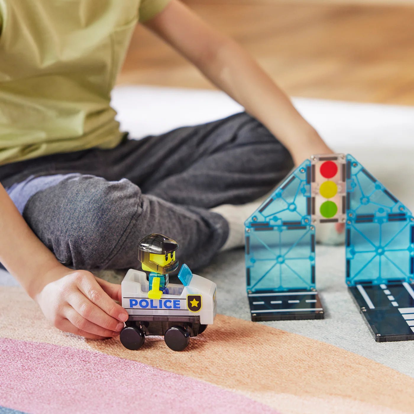 Magna - Tiles - Magna - Tiles Police Station 20 - delige Set - Playlaan