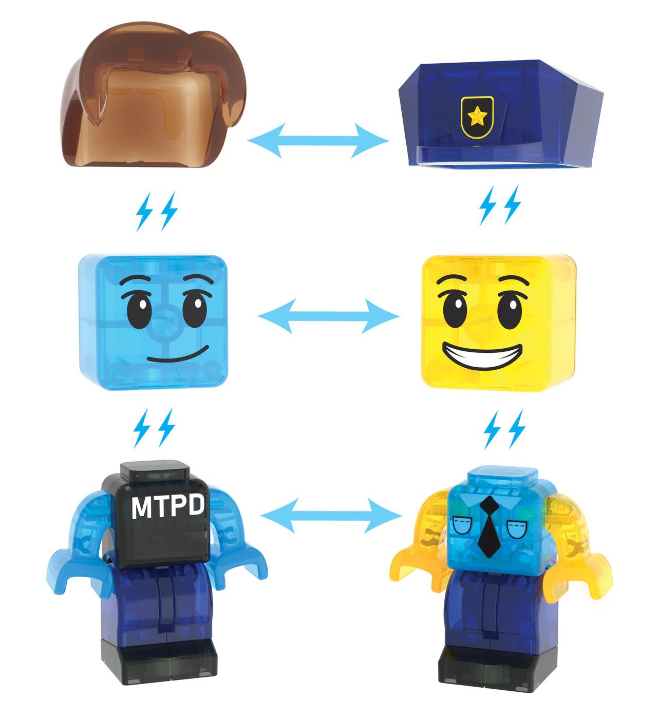 Magna - Tiles - Magna - Tiles Police Station 35 - Piece Set - Playlaan