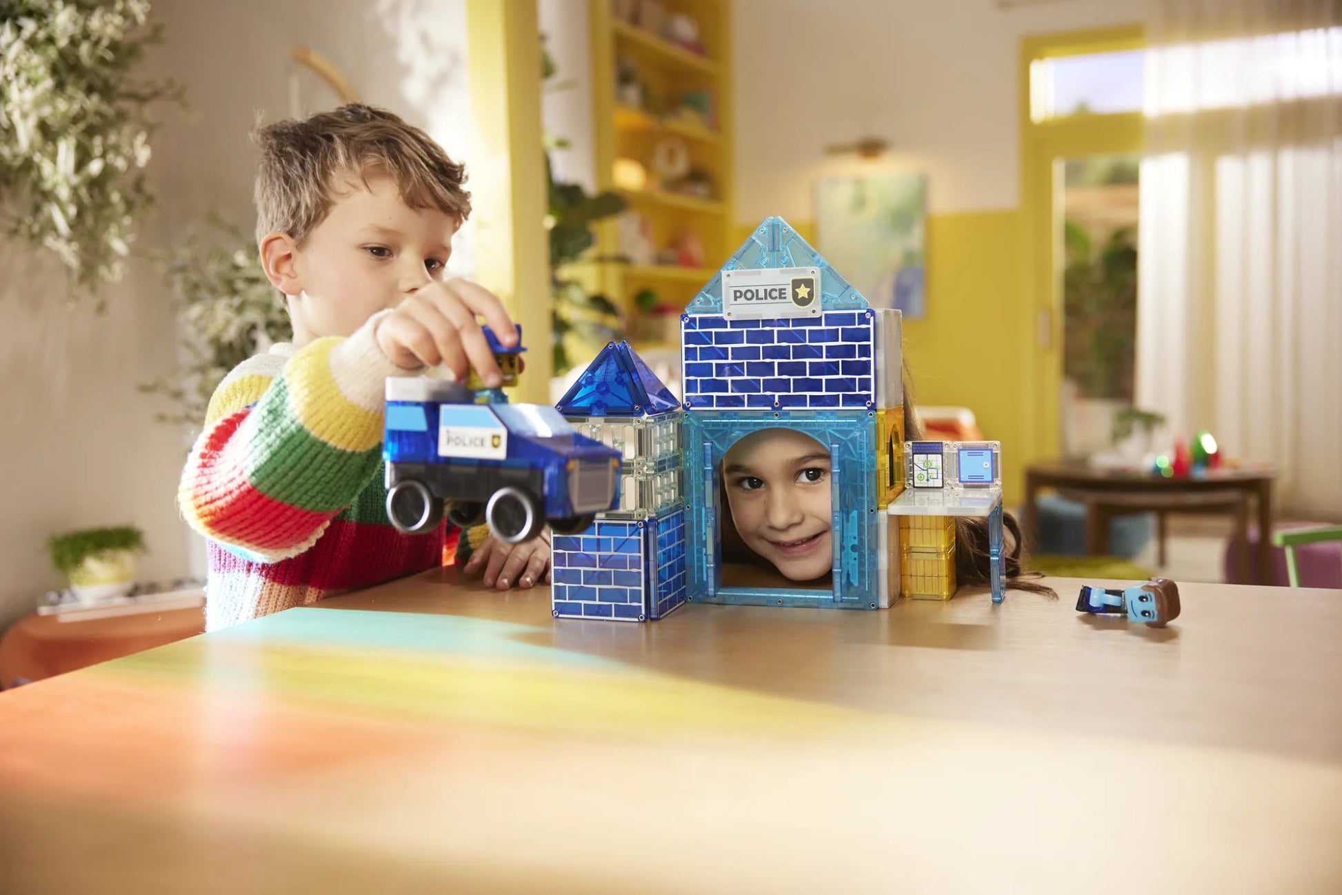 Magna - Tiles - Magna - Tiles Police Station 35 - Piece Set - Playlaan