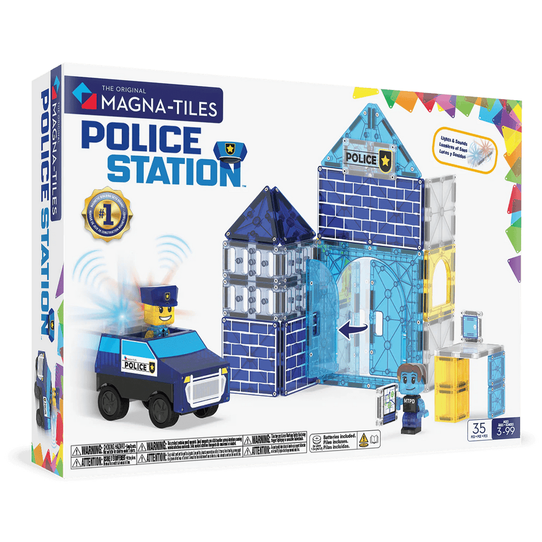 Magna - Tiles - Magna - Tiles Police Station 35 - Piece Set - Playlaan