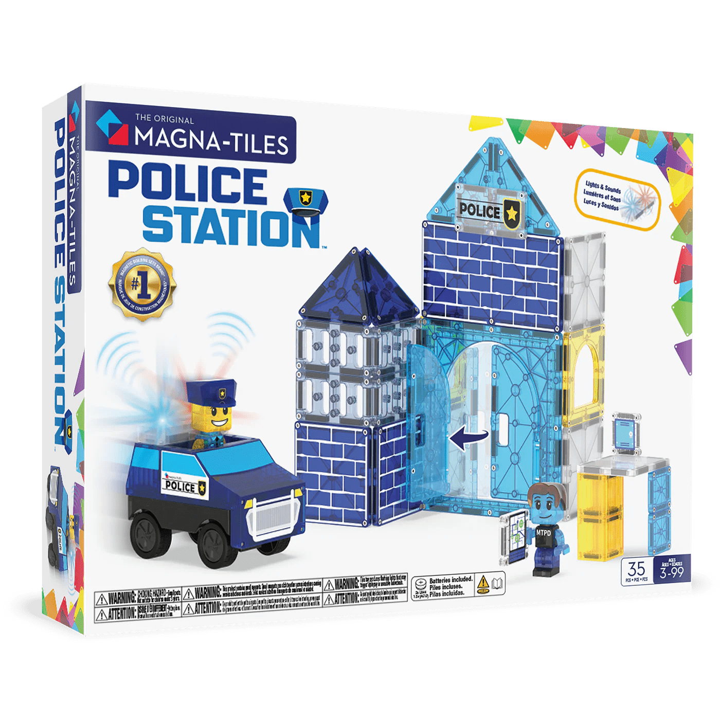 Magna - Tiles - Magna - Tiles Police Station 35 - Piece Set - Playlaan
