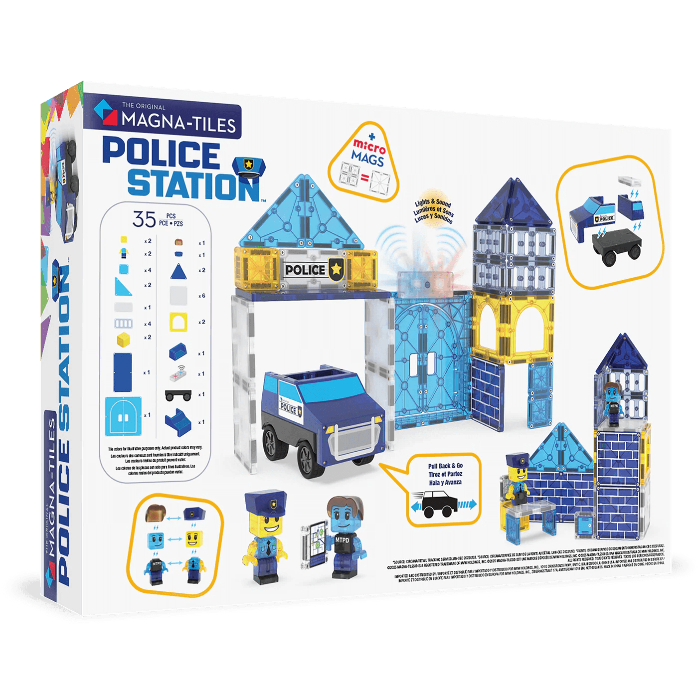 Magna - Tiles - Magna - Tiles Police Station 35 - Piece Set - Playlaan